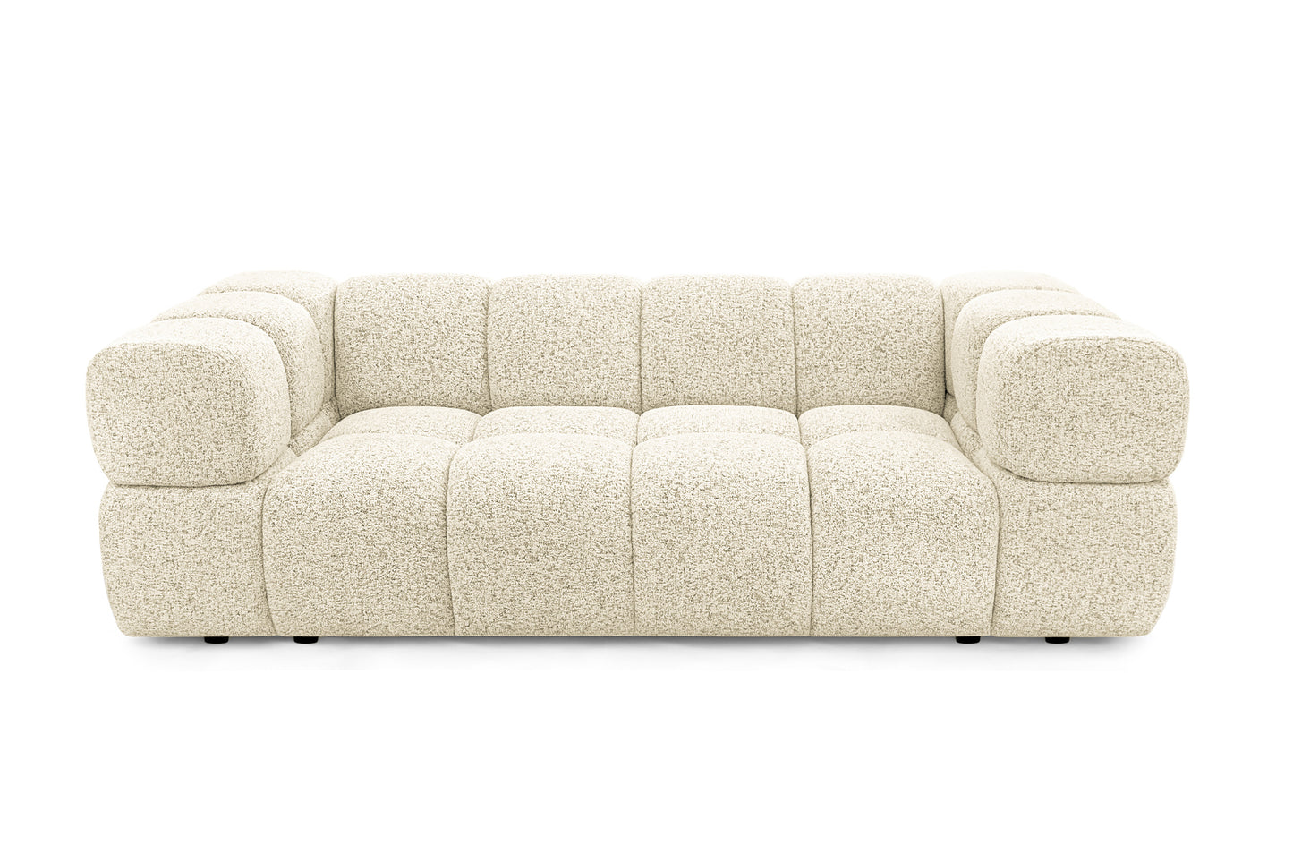 Design 3-Sitzer Sofa AVERRO 240 cm – Puente Hellgrau 06 – Strukturstoff Premium – HR-Schaum