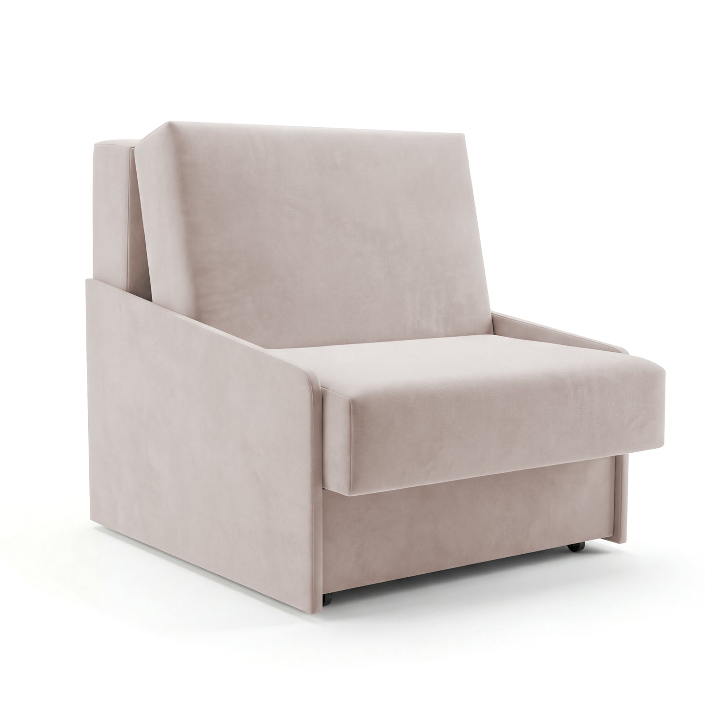 Jupiter Schlafsessel mit Bettkasten & Schlaffunktion 90x105 cm Samt-Velvet  Beige
