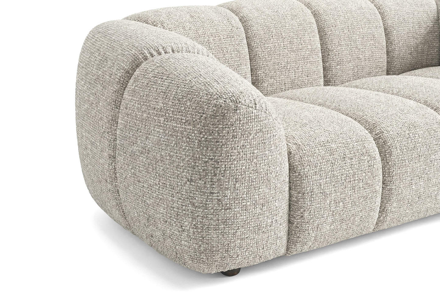 Design-Sofa MALI 3-Sitzer Stoff Puente 09 Beigegrau – Cloud Design 240cm