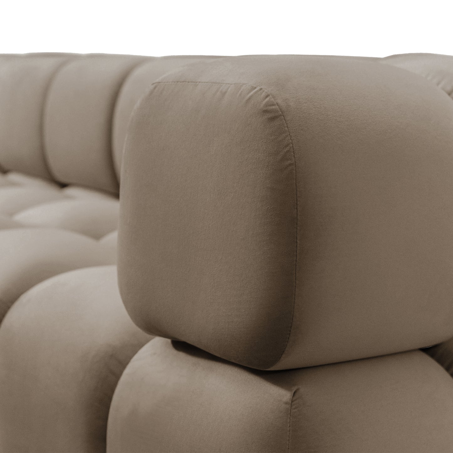 Ecksofa TONDO LC/RC 192x288cm Bluvel 28 Dunkelbeige