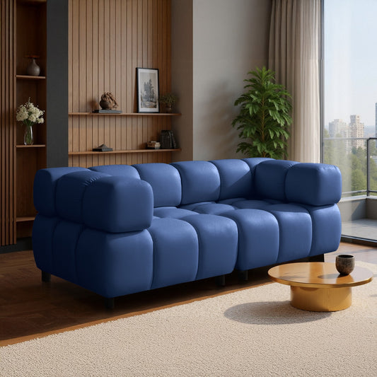 Sofa Tondo 3 s - Bluvel 86 dunkelblau