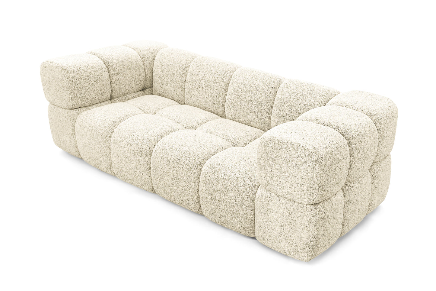 Design 3-Sitzer Sofa AVERRO 240 cm – Puente Hellgrau 06 – Strukturstoff Premium – HR-Schaum