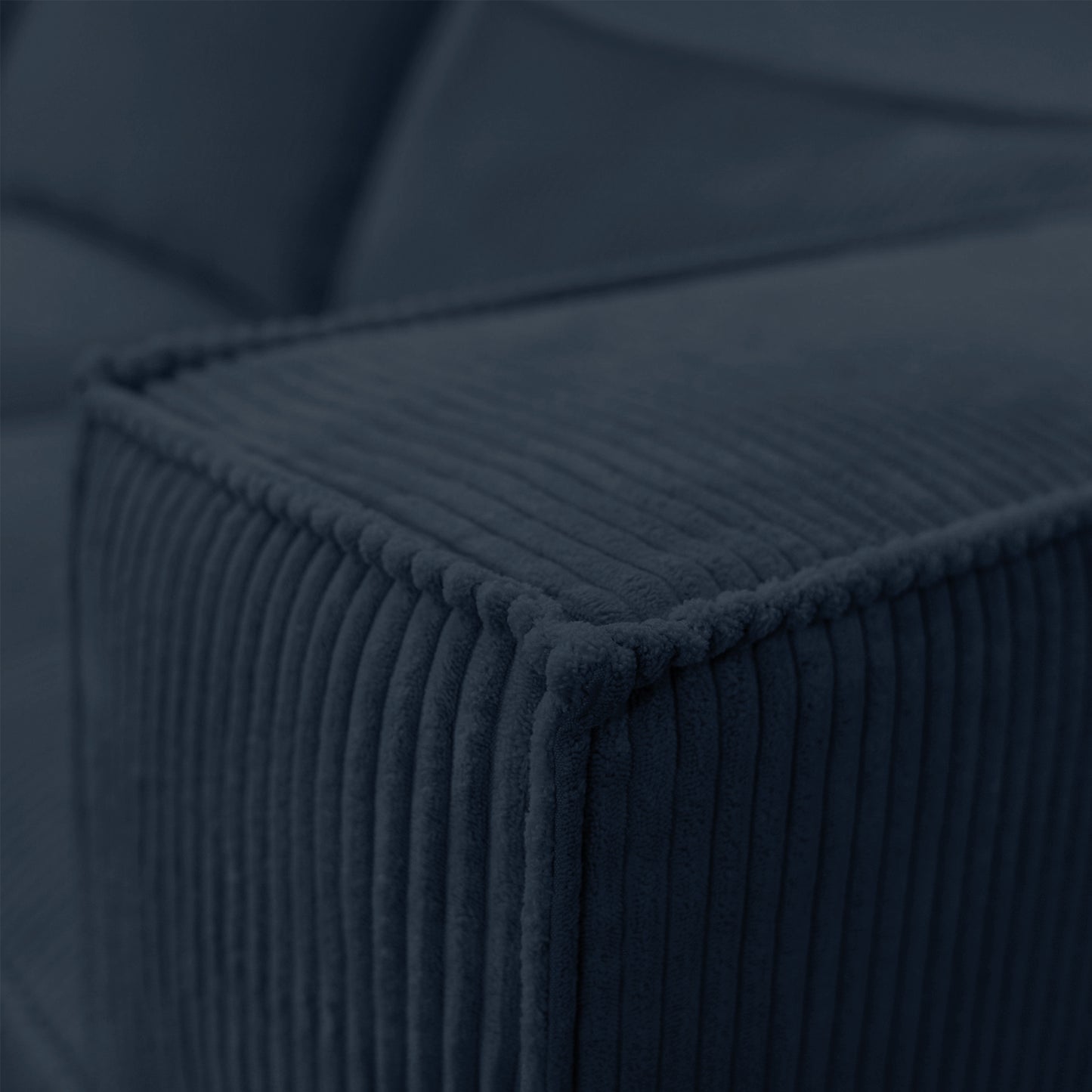Ecksofa MODULO 210x185 cm Modulsofa Lincoln 77 Blau– Kompaktes Design mit weichem Breitcord-Stoff