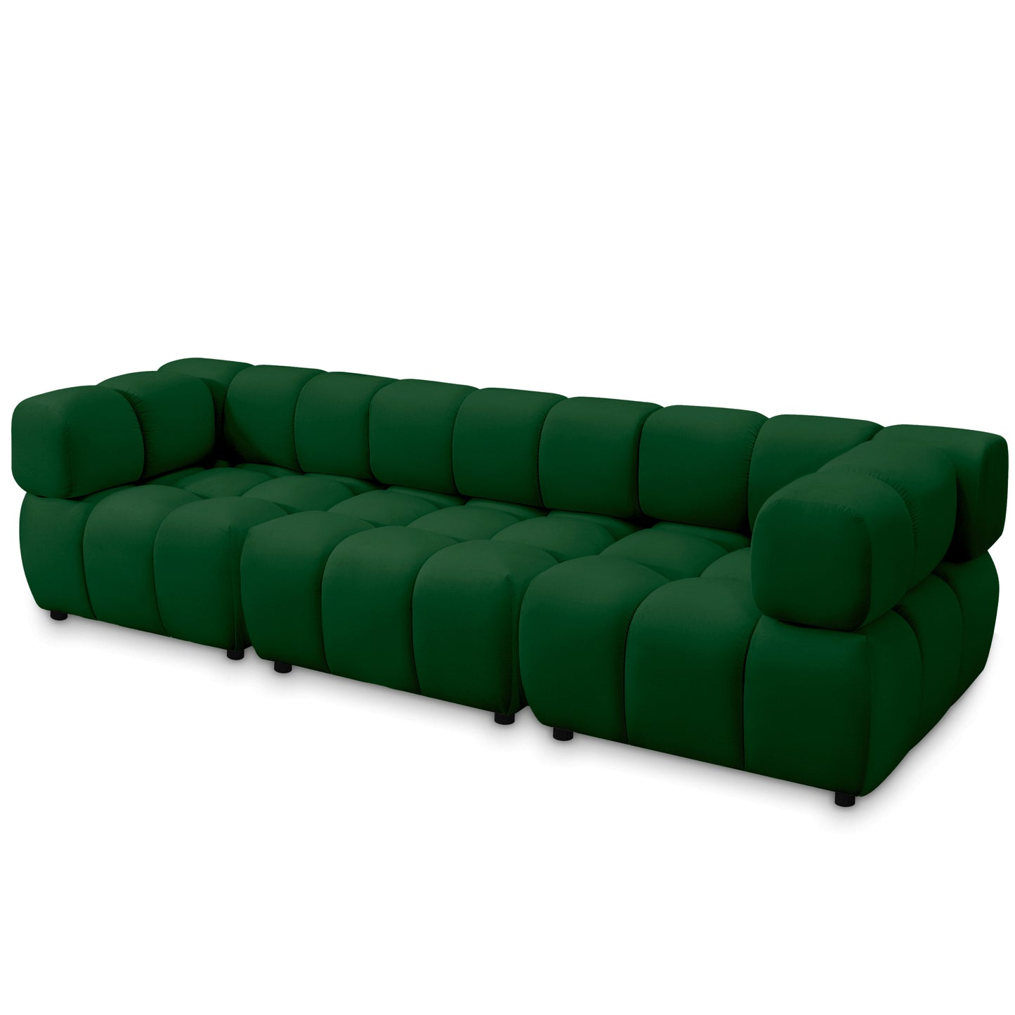 Tondo 4S Design Sofa Modulares Bubble Couch 4-Sitzer Samt Bluvel 78 Grün