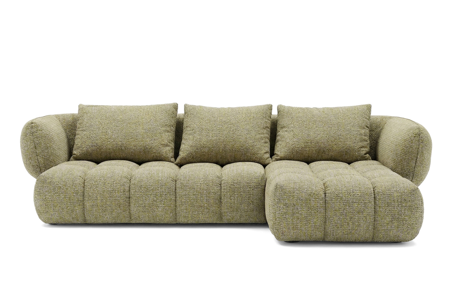 Lounge Ecksofa SAVIO - Puente 41 Senfgelb rechts - 250x168 cm - Design Sofa HR