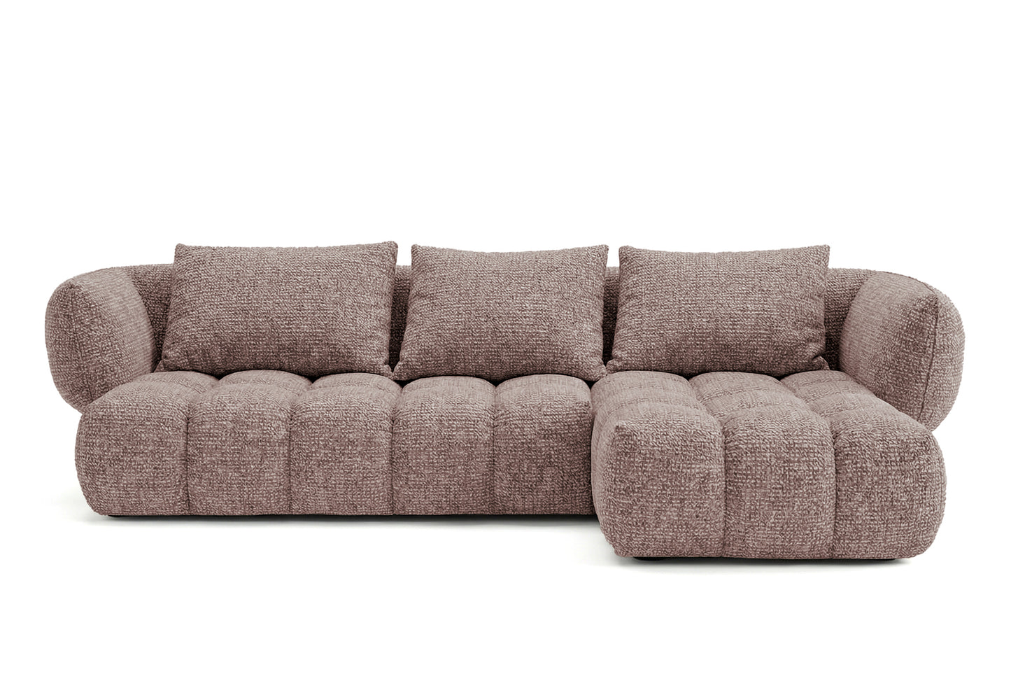 Lounge Ecksofa SAVIO - Puente 68 Altrosa rechts - 250x168 cm - Design Sofa HR