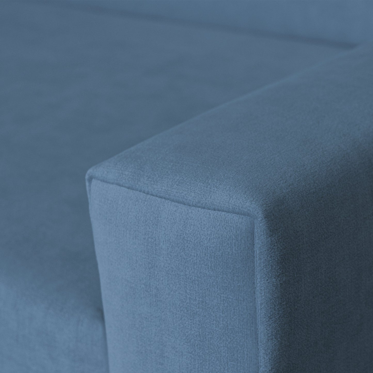 Ecksofa Vega L mit Schlaffunktion & Bettkasten – Samtstoff Best Blau – Zero-Wall Design Wandbündig – L-Form Sofa Freistehend