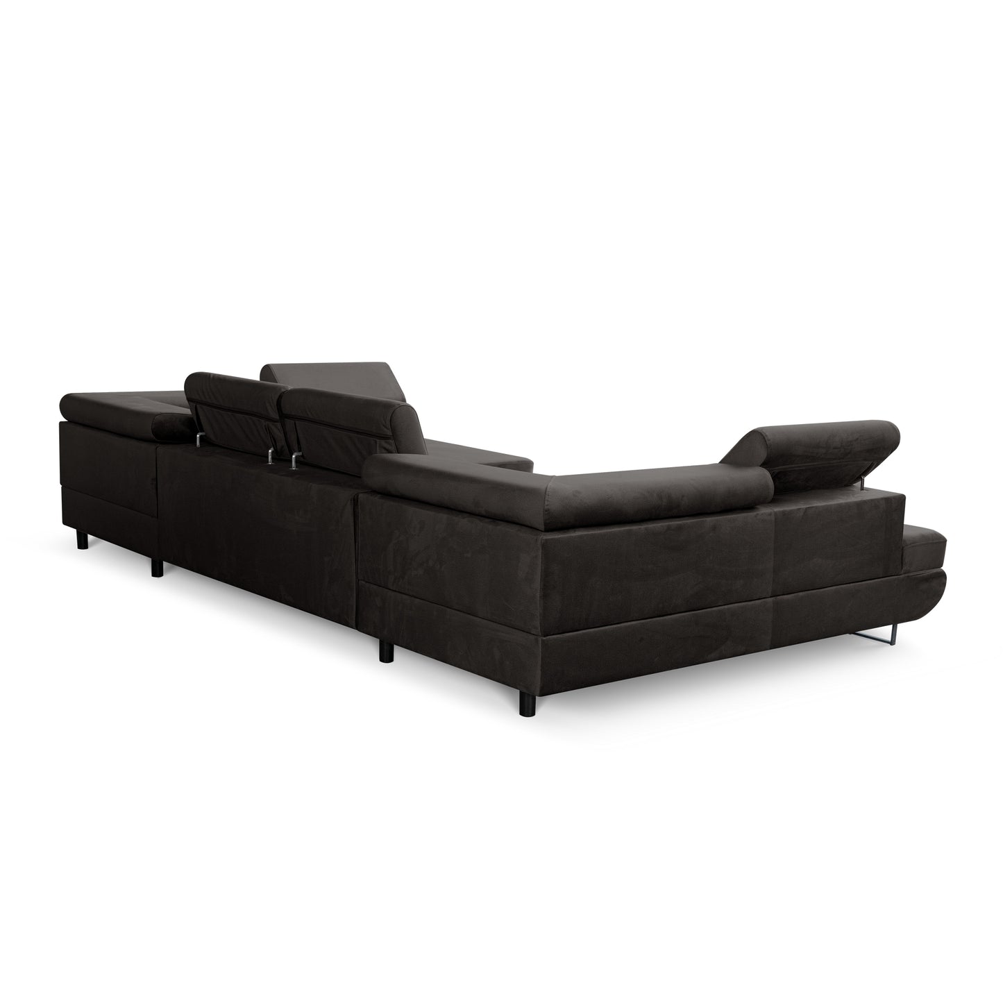 U-förmiges Schlafsofa Magnum Graphit 345x202 cm – Flexibles Design ohne feste Seite