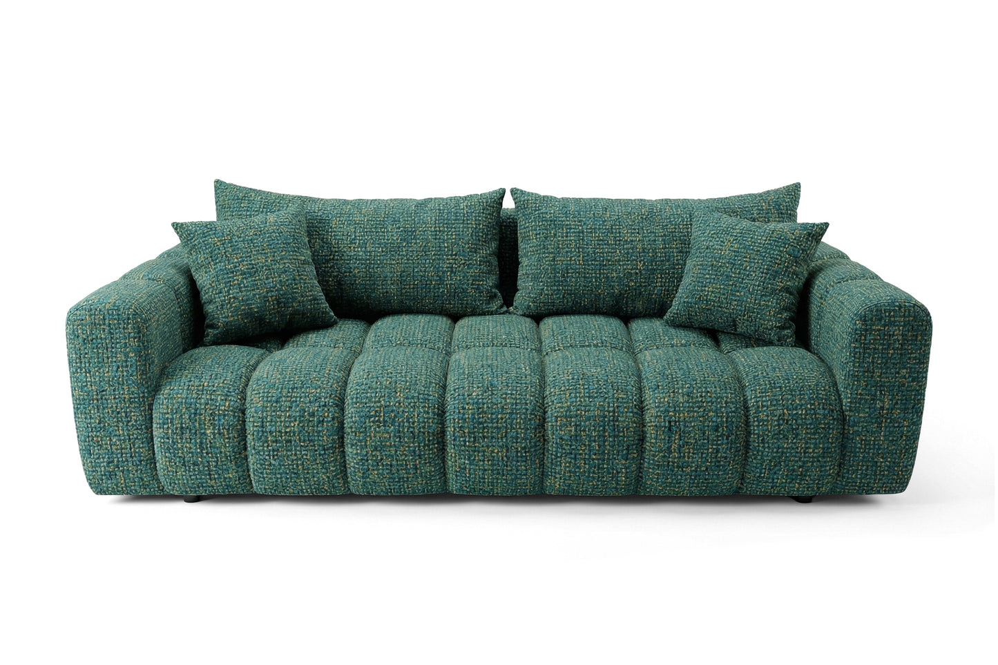 Schlafsofa COSMO 240cm HR-Schaum Strukturstoff Puente 37 Dunkelgrün