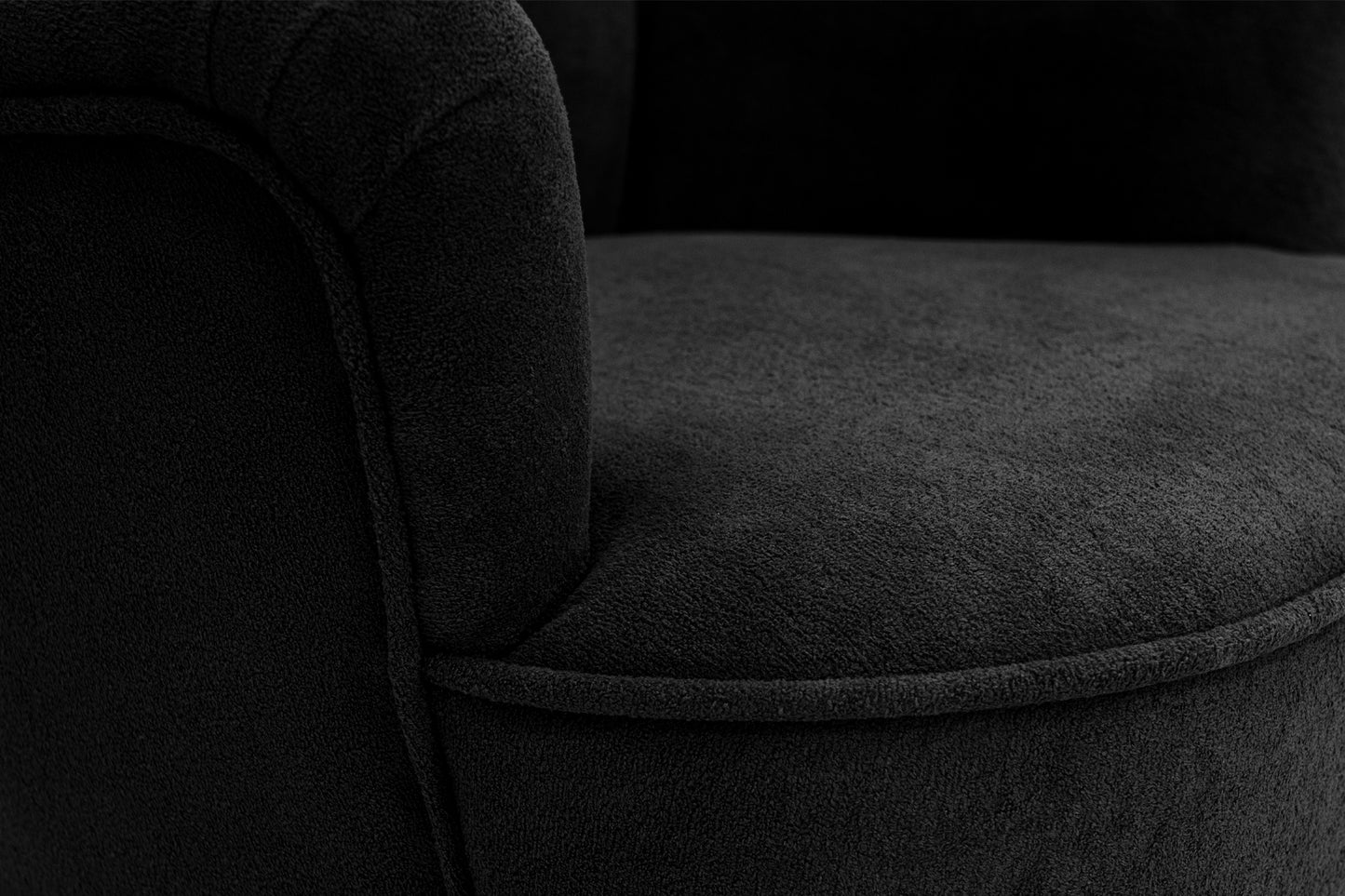 Retro-Sessel Sofiland Velo, gepolstert mit Stoff Velo – Farbe Schwarz