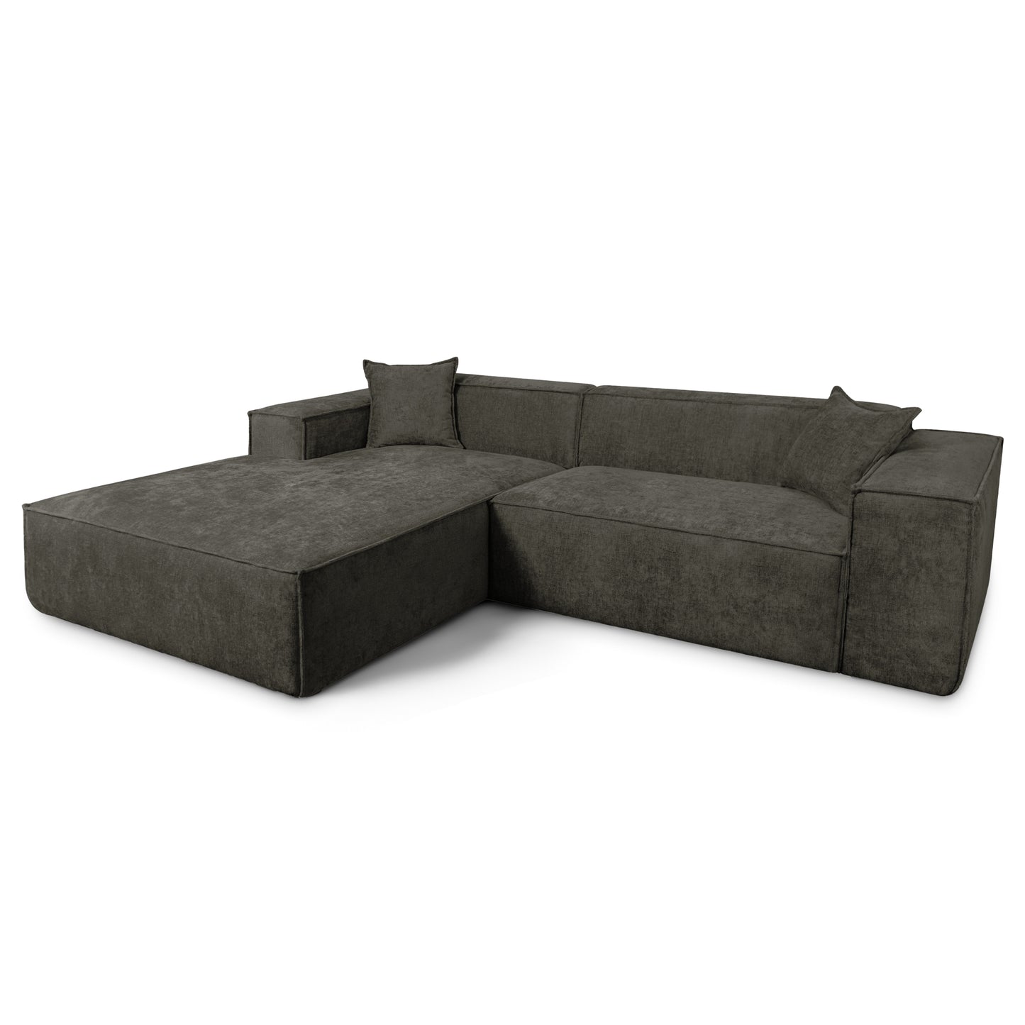 Design Ecksofa Como LC/RC 192x270 cm – Luxus Lounge L-Form Perfect Harmony 99 Graphit – Strukturstoff Modern & Robust