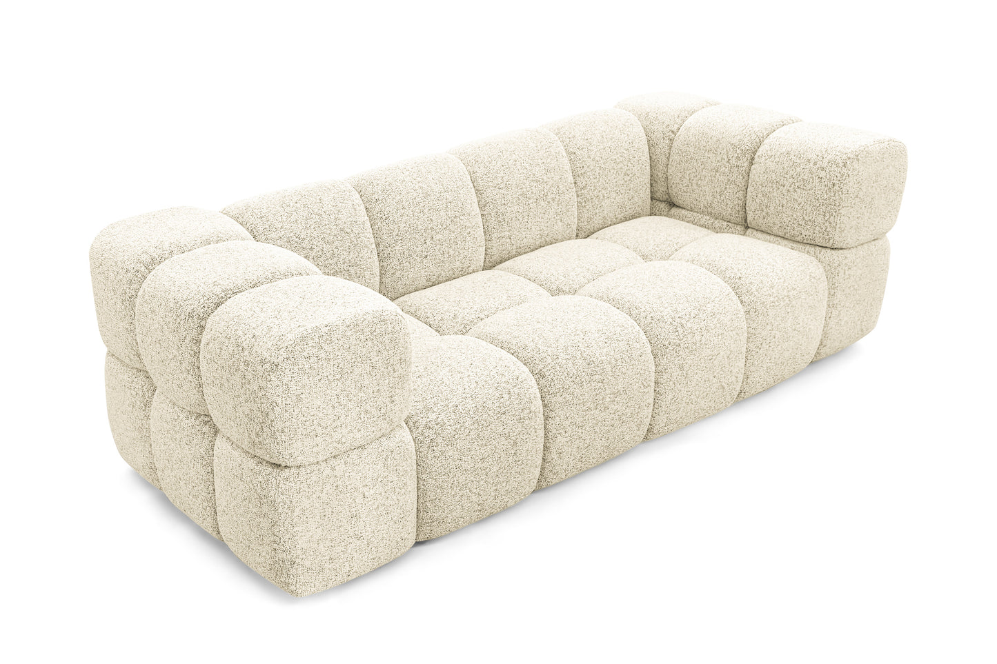 Design 3-Sitzer Sofa AVERRO 240 cm – Puente Hellgrau 06 – Strukturstoff Premium – HR-Schaum