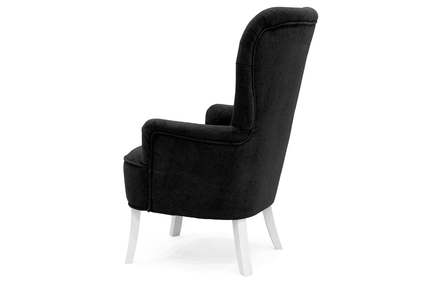 Retro-Sessel Sofiland Velo, gepolstert mit Stoff Velo – Farbe Schwarz