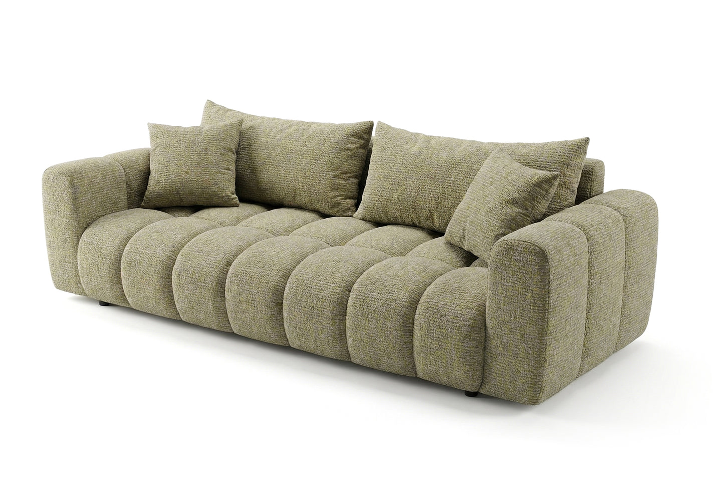Schlafsofa COSMO 240cm Kaltschaum – Strukturstoff Puente 41 Senfgelb
