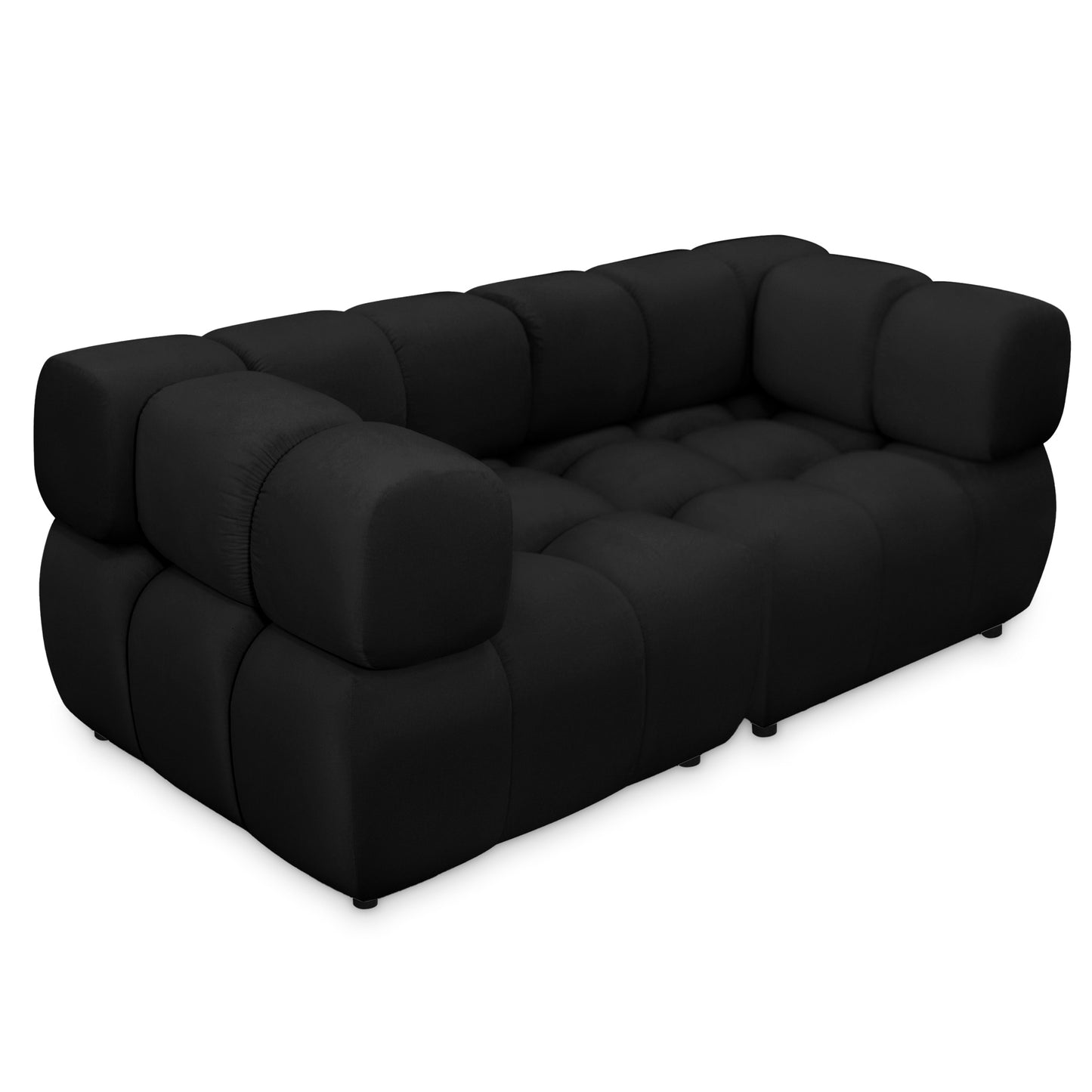 Sofa Tondo 3-Sitzer-Bluvel 19 schwarz