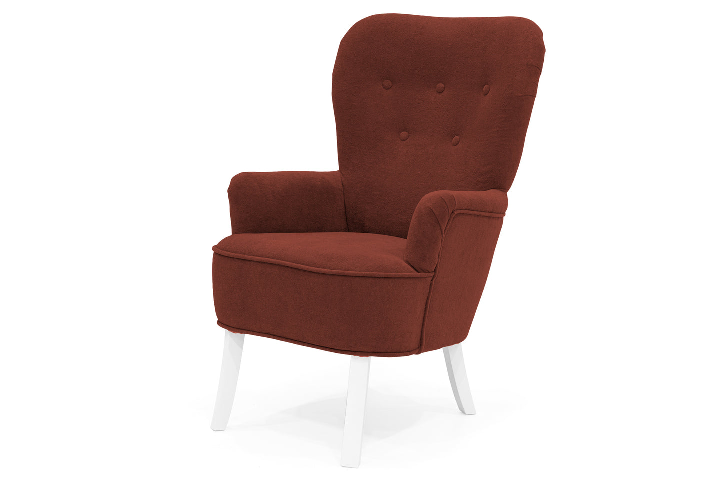 Retro-Sessel Sofiland Velo mit Velo-Stoffbezug – Farbe Terrakotta