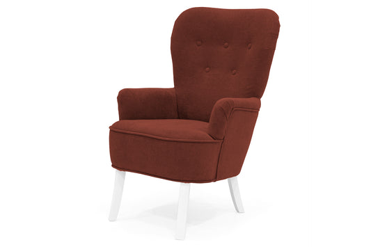 Retro-Sessel Sofiland Velo mit Veloursstoffbezug – Farbe Terrakotta