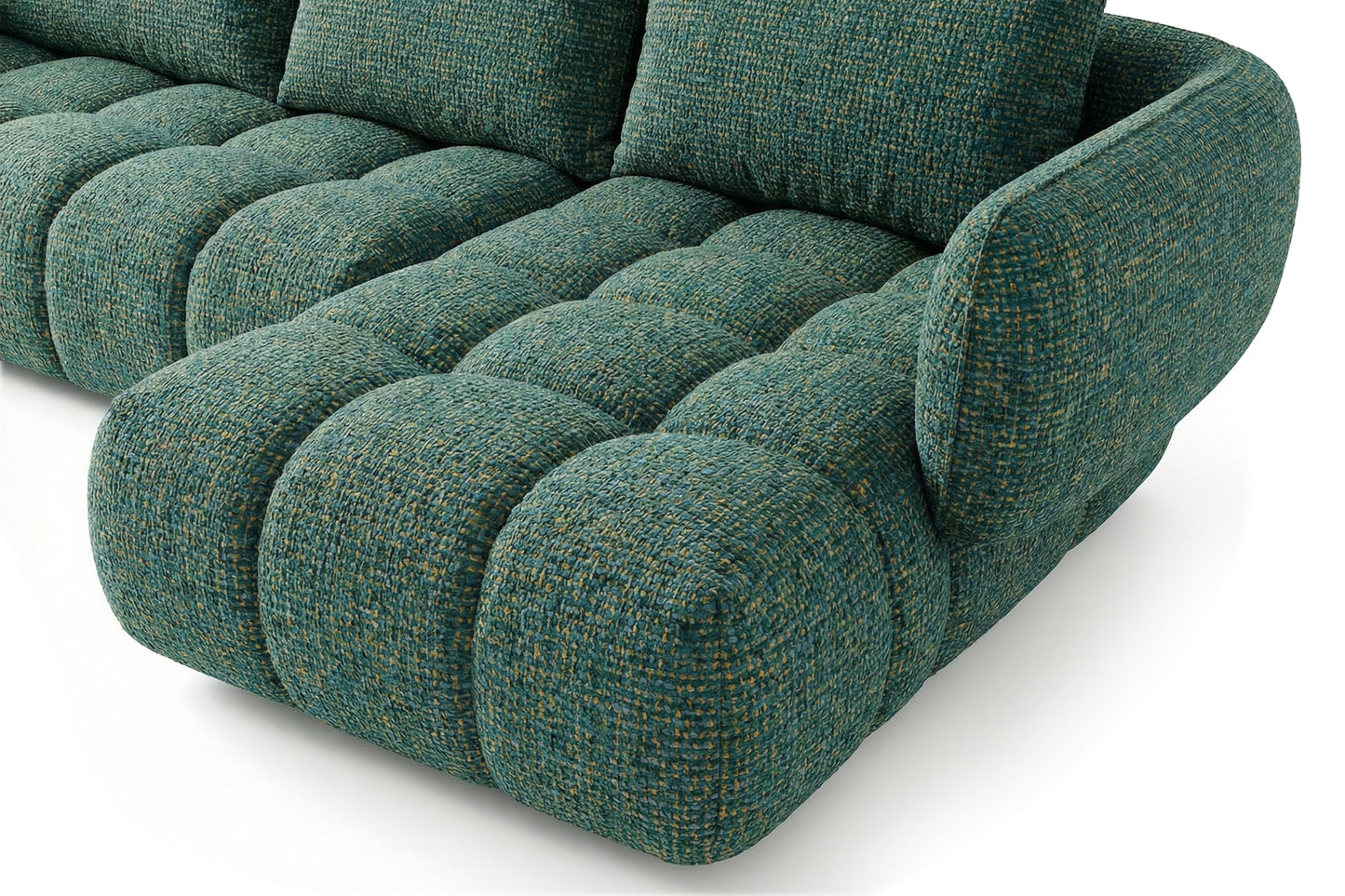 Lounge-Ecksofa SAVIO - Puente 37 Dunkelgrün rechts - 250x168 cm - Design Sofa HR