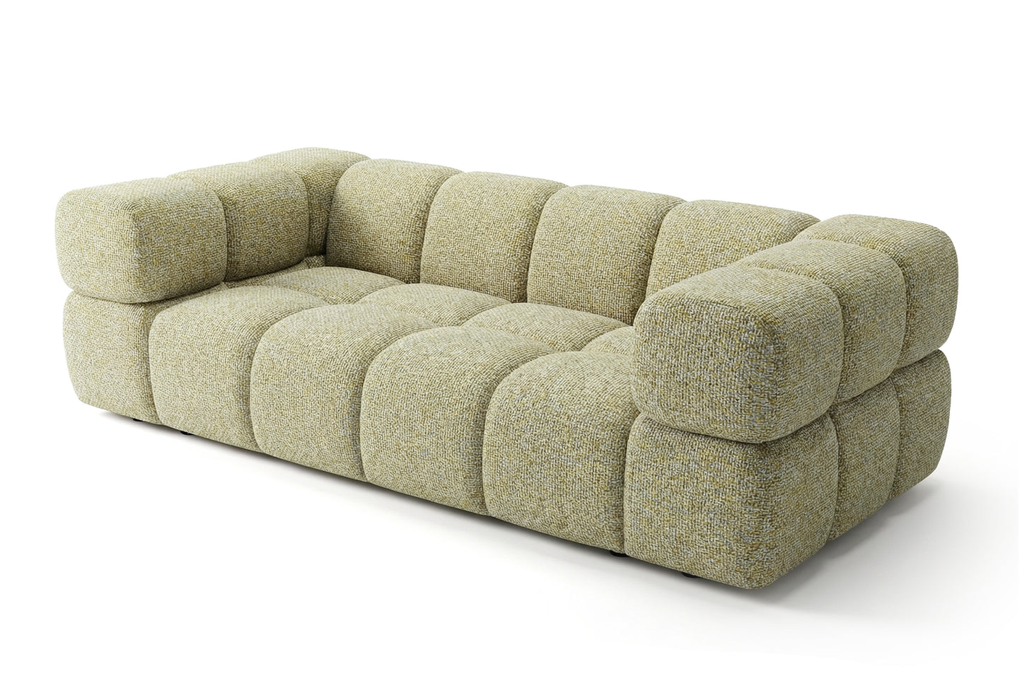 3-Sitzer-Sofa AVERRO 240 cm – Puente Senfgelb 41 – Strukturstoff Premium – HR-Schaum