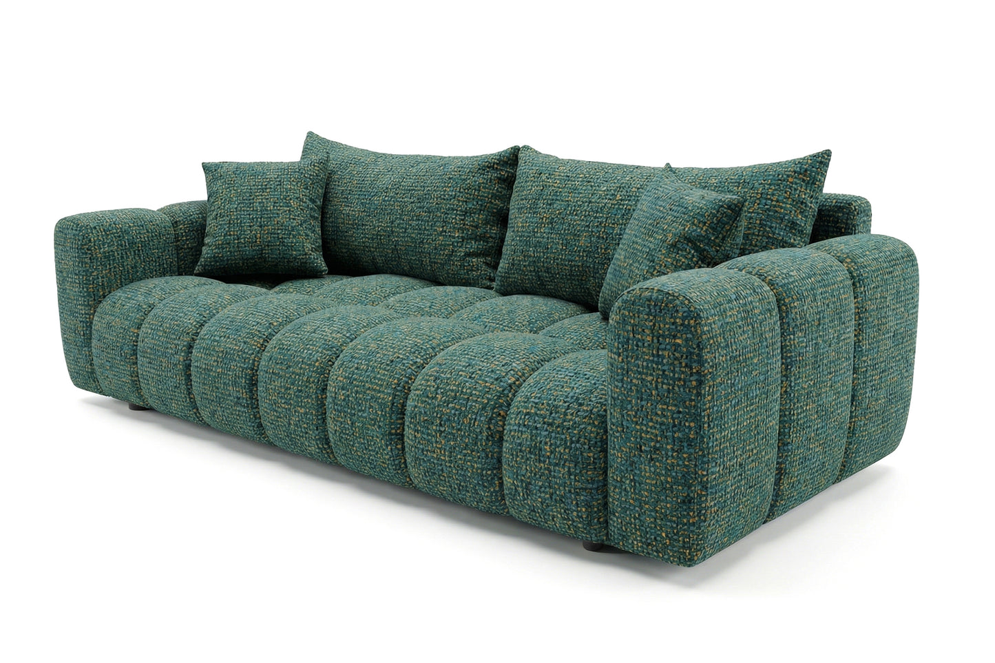 Schlafsofa COSMO 240cm HR-Schaum – Strukturstoff Puente 33 Salbeigrün