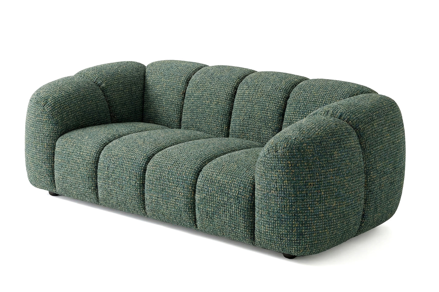 Design-Sofa MALI 3-Sitzer Stoff Puente 37 Dunkelgrün – Cloud Design 240cm