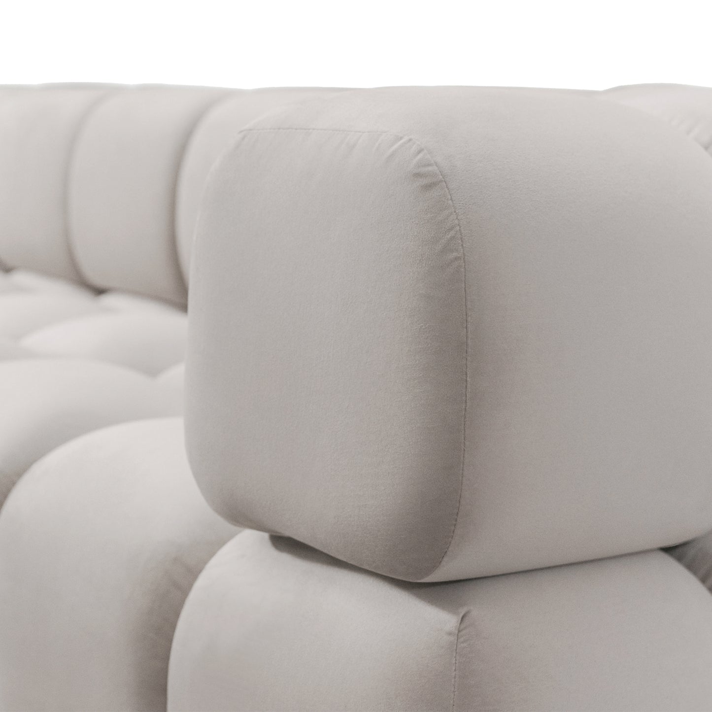 Sofa Tondo 3-Sitzer-Bluvel 03 Hellgrau