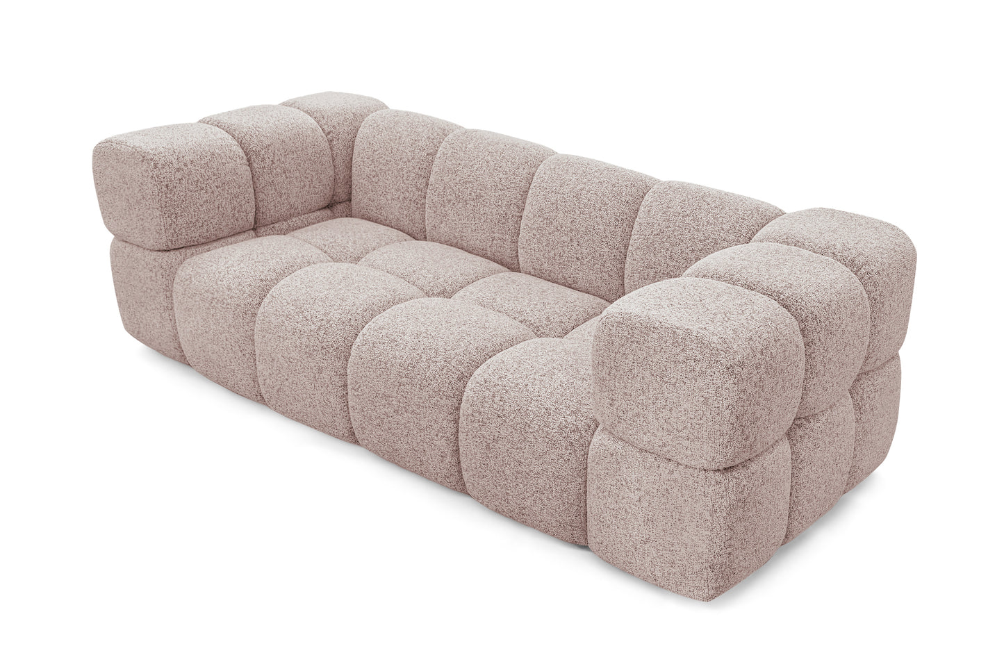 Design 3-Sitzer Sofa AVERRO 240 cm – Puente Altrosa 68 – Strukturstoff Premium – HR-Schaum