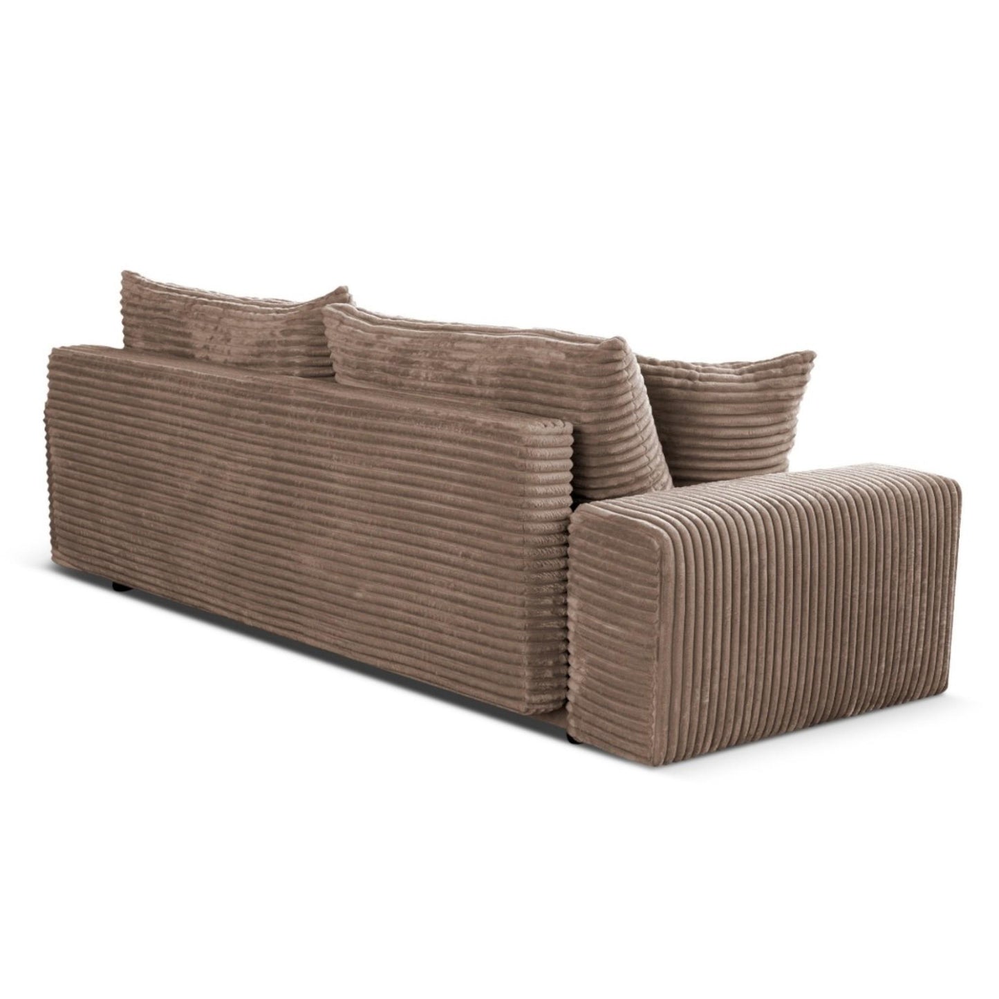 3-Sitzer Schlafsofa 265 × 105 cm mit Bettkasten, Stoff Streichgewebe braun, Cordo