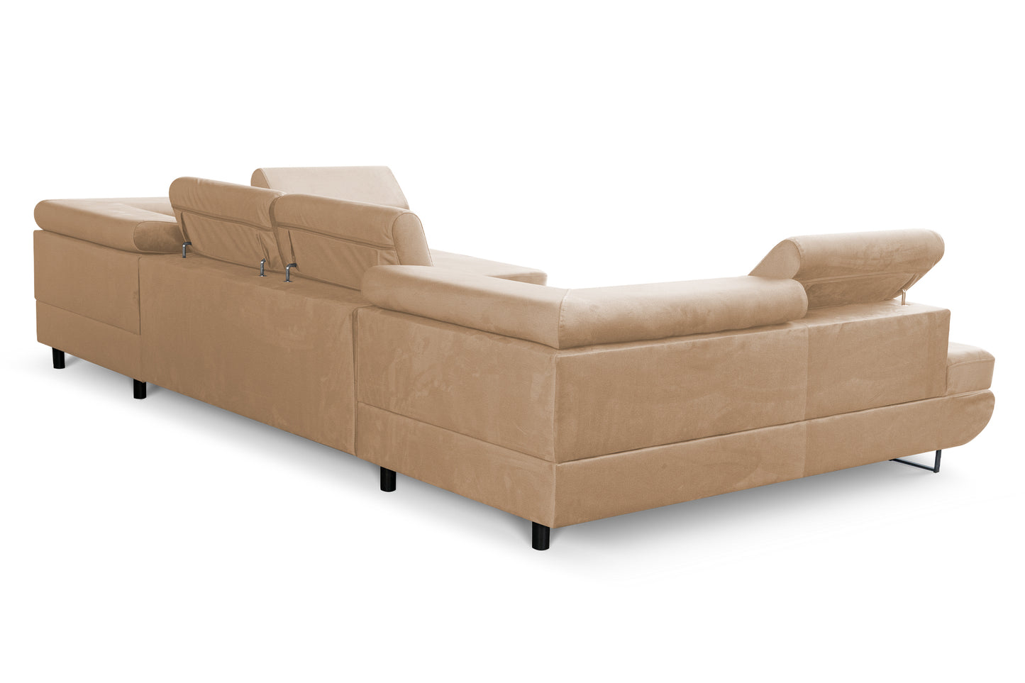 U-förmiges Schlafsofa Magnum Graphit 345x202 cm – Flexibles Design ohne feste Seite