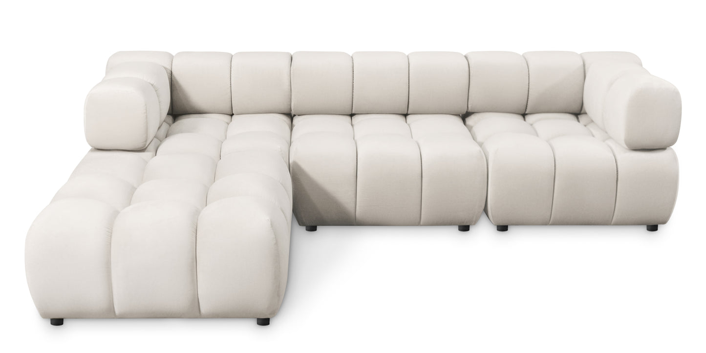 Ecksofa TONDO LC/RC 192x288cm Bluvel 14 Grau