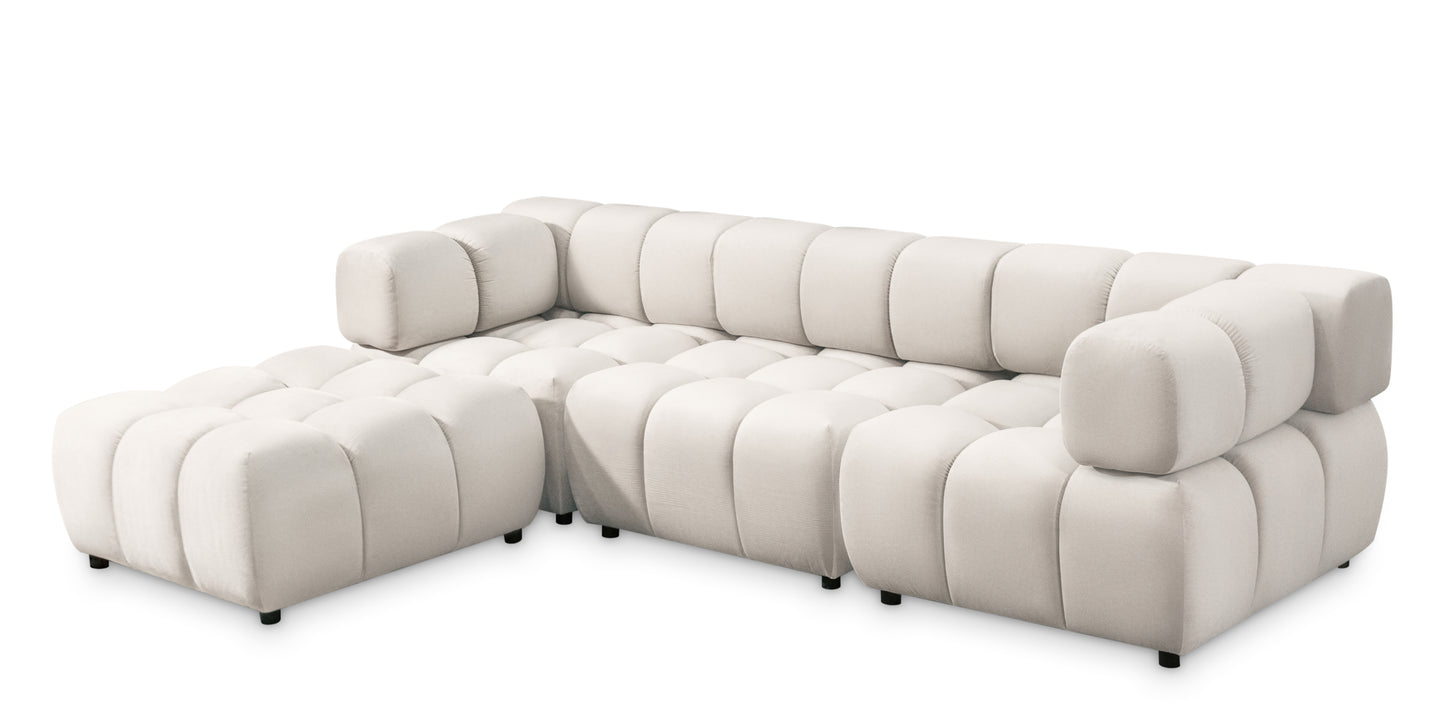 Ecksofa TONDO LC/RC 192x288cm Bluvel 86 Dunkelblau