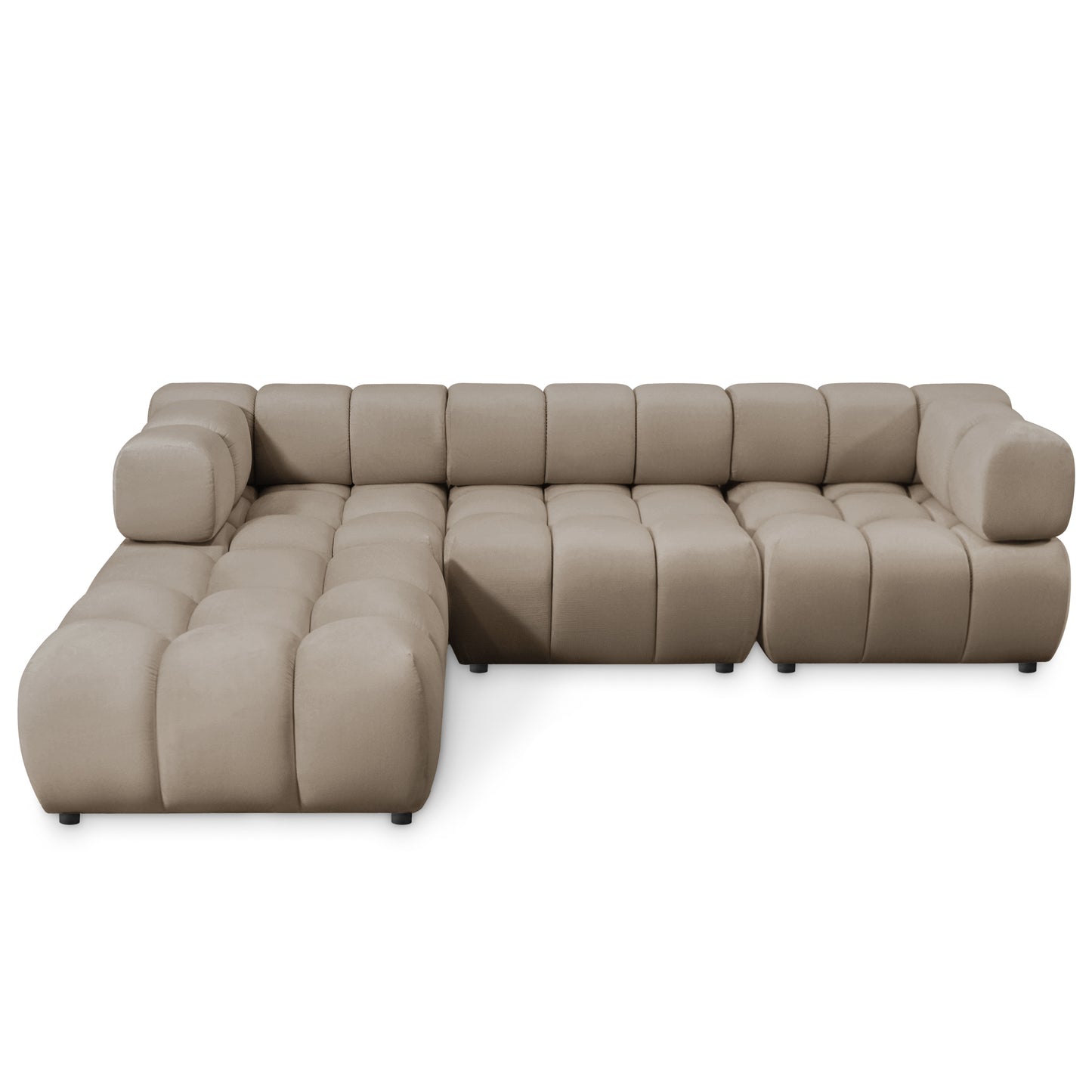 Ecksofa TONDO LC/RC 192x288cm Bluvel 28 Dunkelbeige
