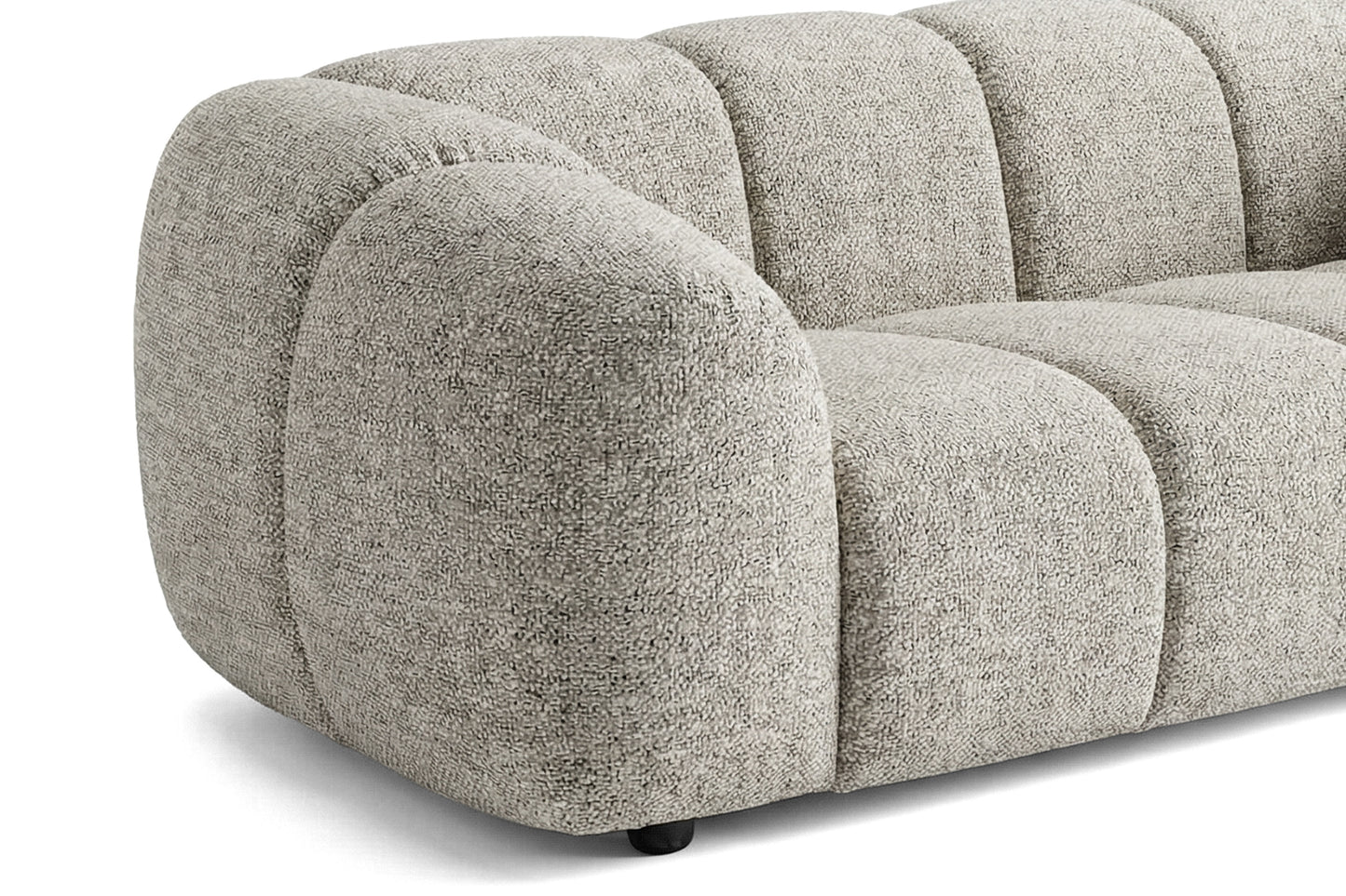 Design Sofa MALI 3-Sitzer Stoff Puente 06 Hellgrau – Cloud Design 240cm