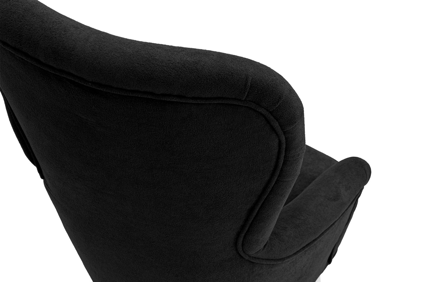 Retro-Sessel Sofiland Velo, gepolstert mit Stoff Velo – Farbe Schwarz