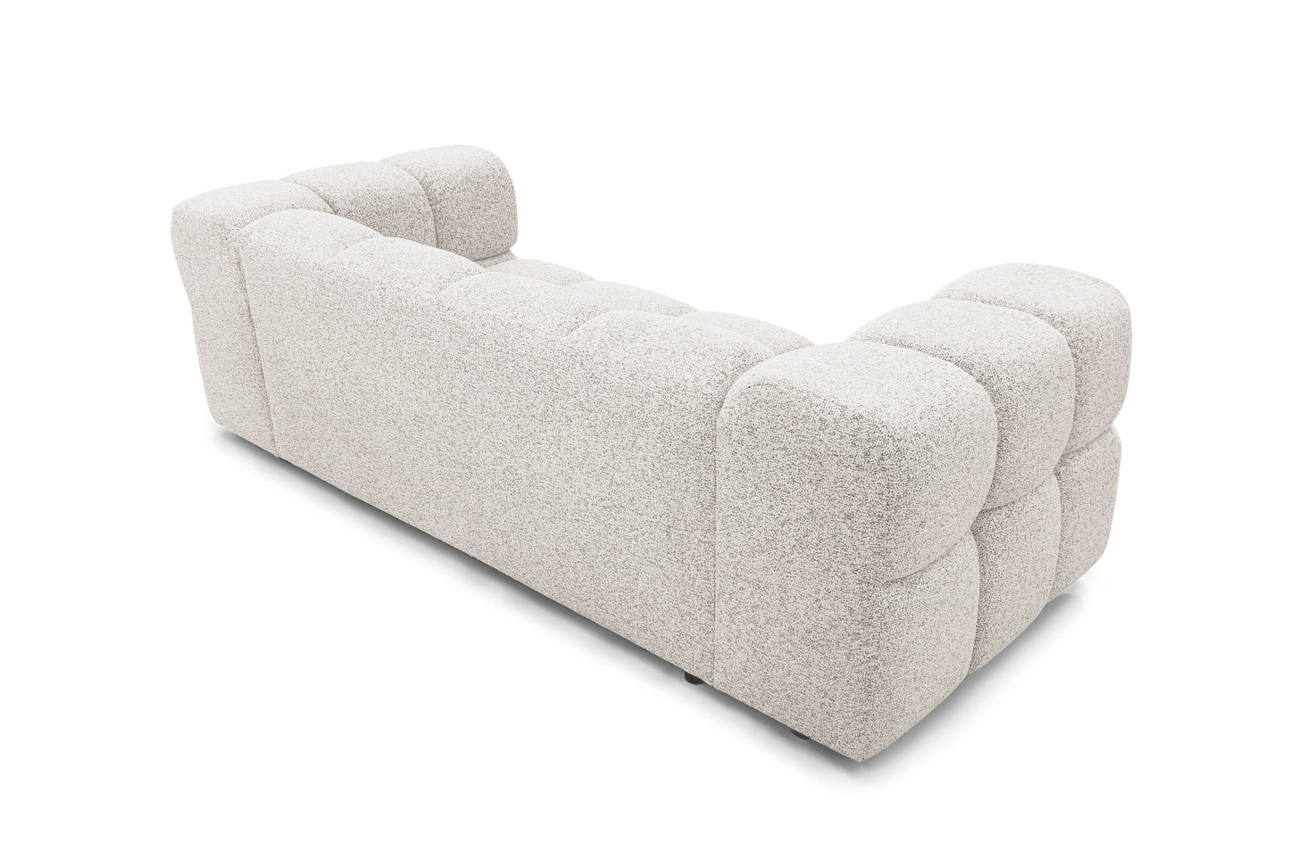 Design 3-Sitzer Sofa AVERRO 240 cm – Puente Beigegrau 09 – Strukturstoff Premium – HR-Schaum