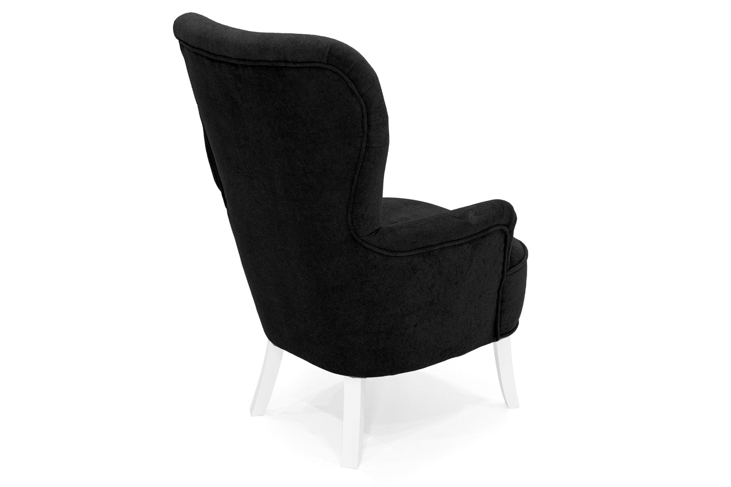 Retro-Sessel Sofiland Velo, gepolstert mit Stoff Velo – Farbe Schwarz