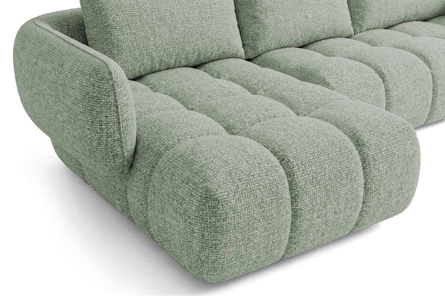 Lounge Ecksofa SAVIO - Puente 33 Salbeigrün links - 250x168 cm - Design Sofa HR