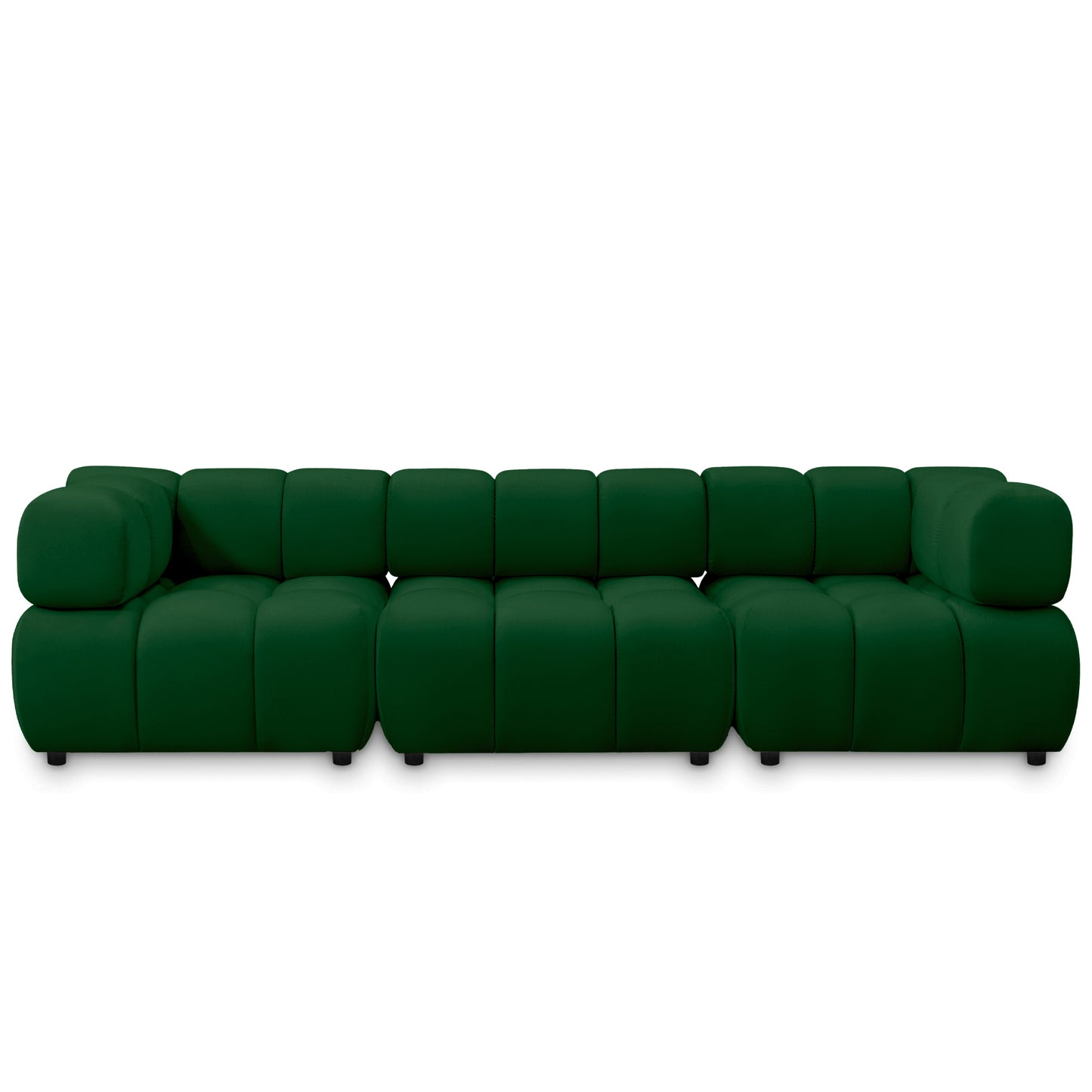 Tondo 4S Design Sofa Modulares Bubble Couch 4-Sitzer Samt Bluvel 78 Grün