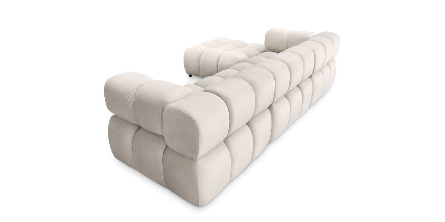 Ecksofa TONDO LC/RC 192x288cm Bluvel 14 Grau