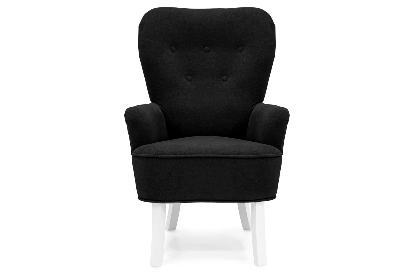 Retro-Sessel Sofiland Velo, gepolstert mit Stoff Velo – Farbe Schwarz