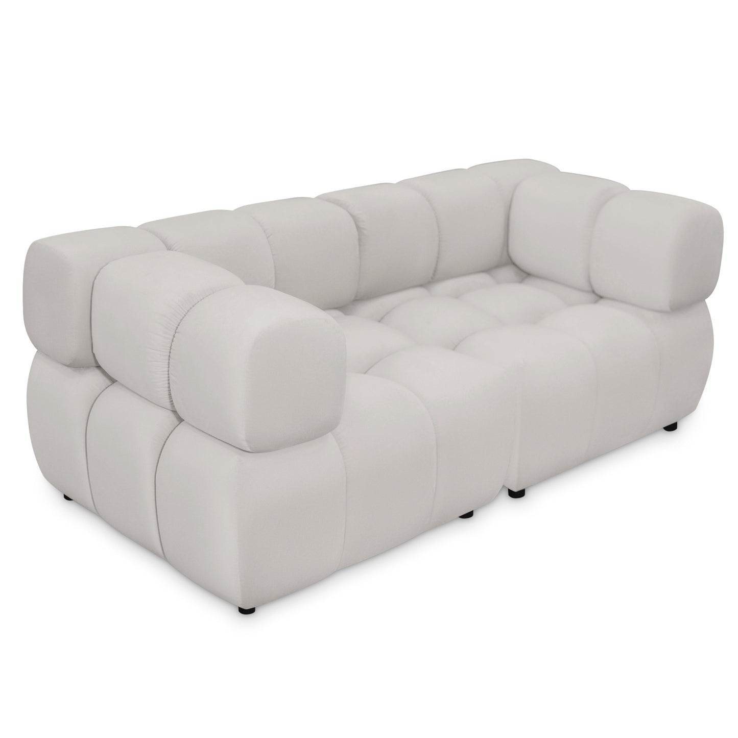 Sofa Tondo 3-Sitzer-Bluvel 03 Hellgrau