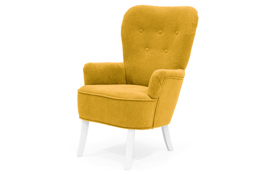 Retro-Sessel Sofiland Velo mit Velour-Bezug – Farbe Gelb