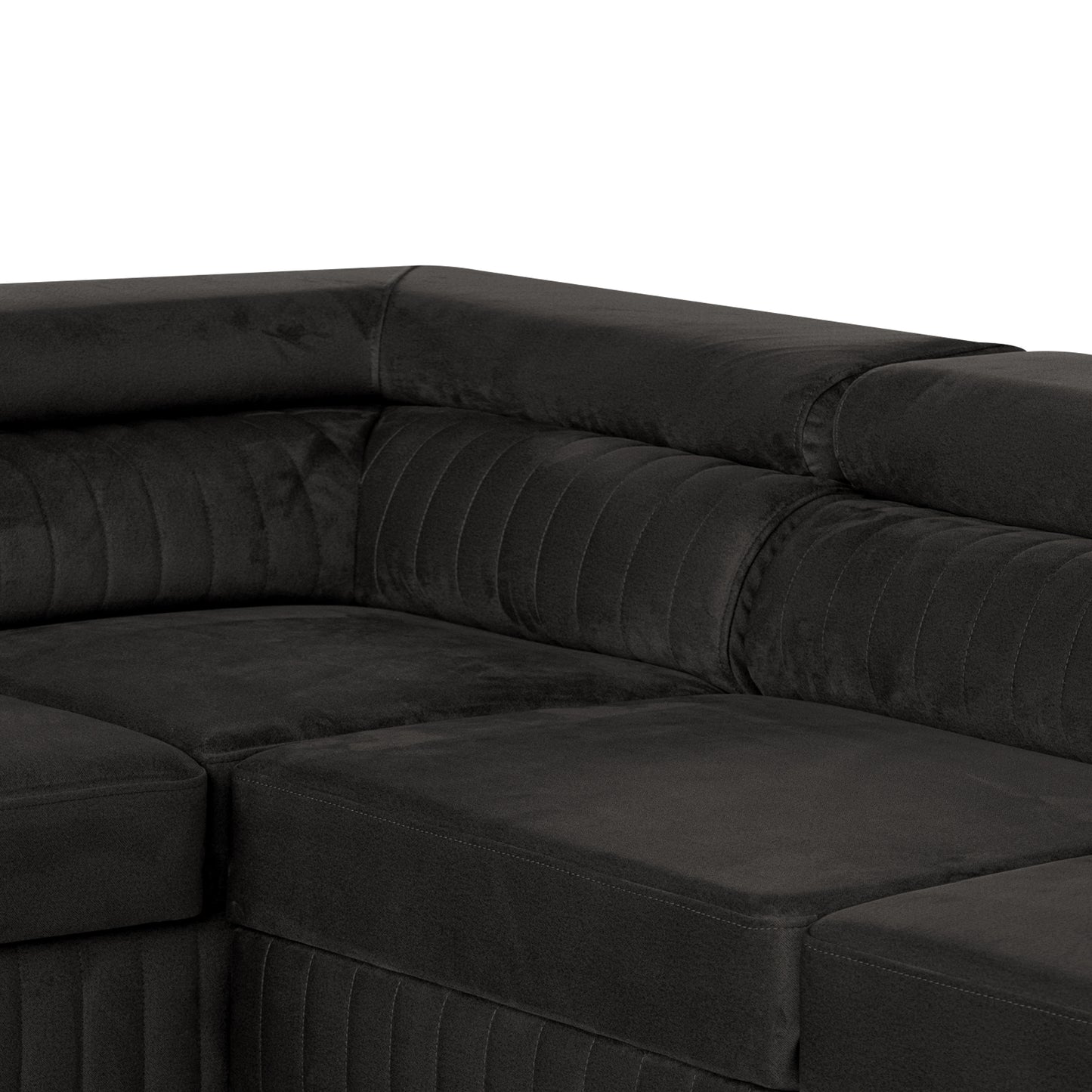 U-förmiges Schlafsofa Magnum Graphit 345x202 cm – Flexibles Design ohne feste Seite