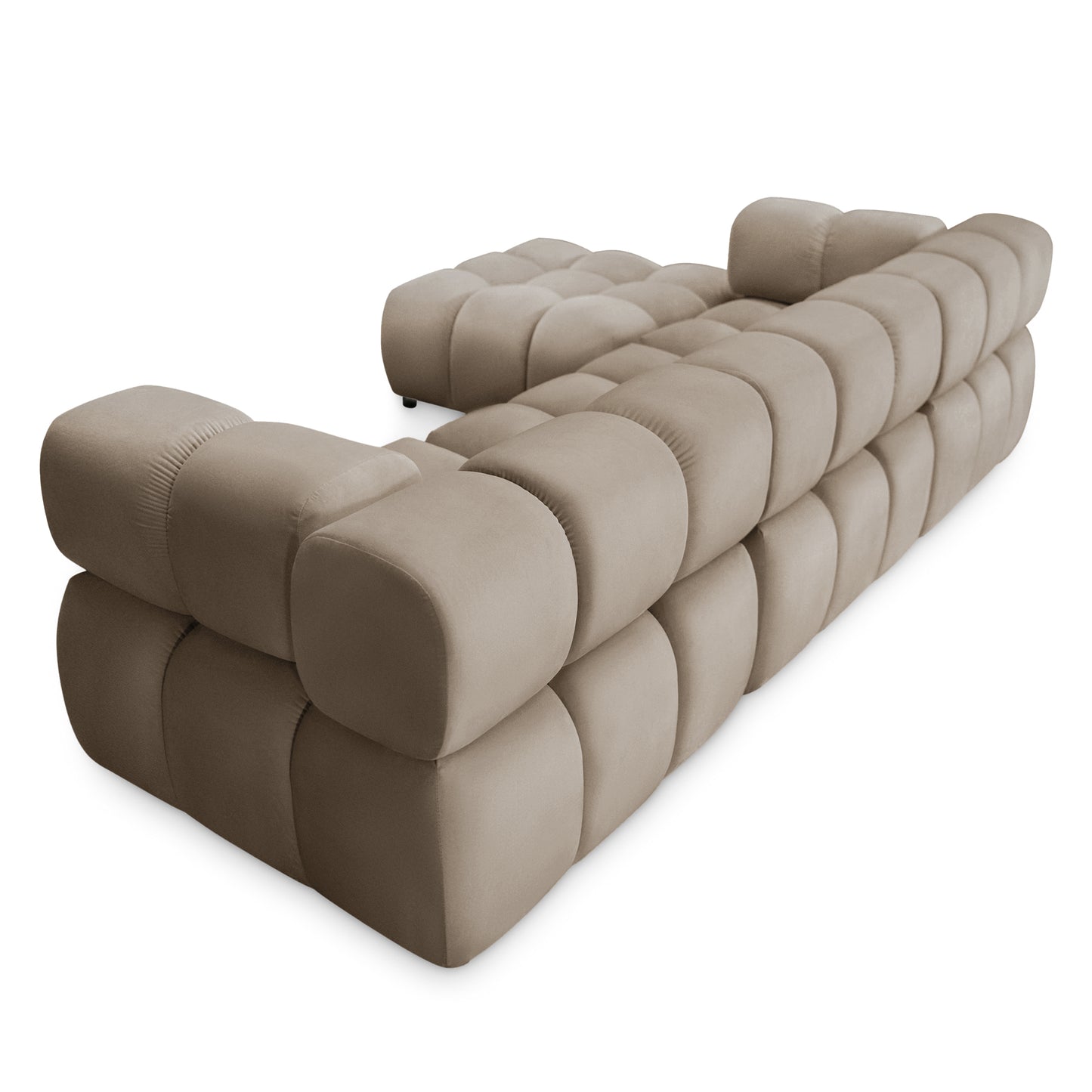 Ecksofa TONDO LC/RC 192x288cm Bluvel 28 Dunkelbeige