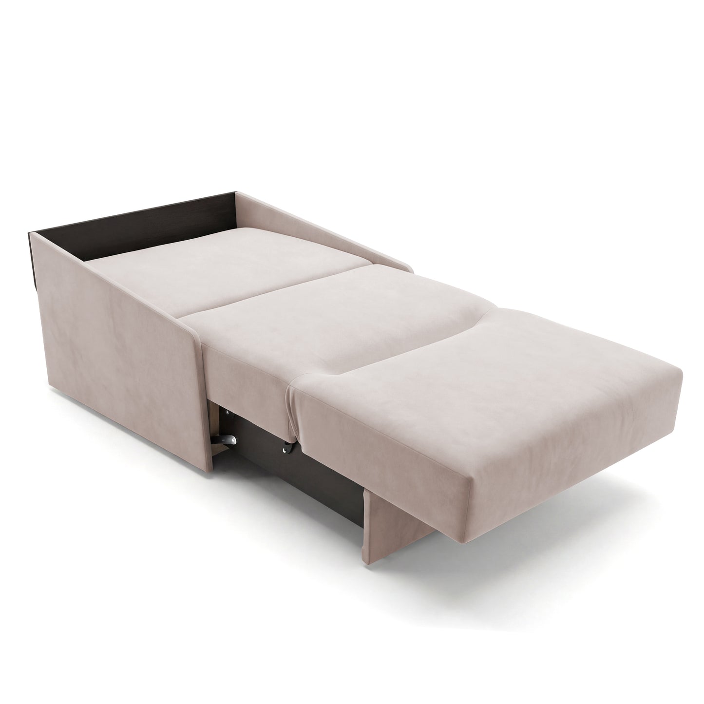 Jupiter Schlafsessel mit Bettkasten & Schlaffunktion 90x105 cm Samt-Velvet  Beige