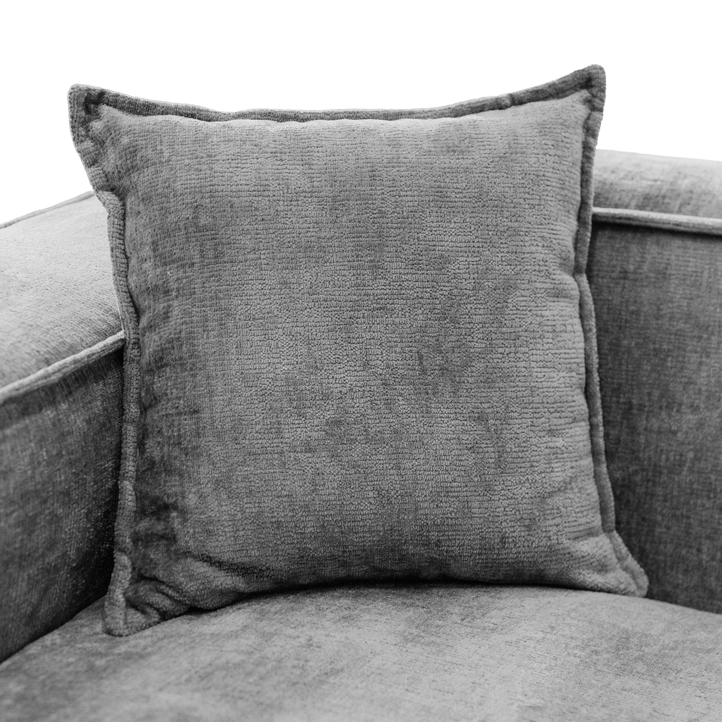 Design-Ecksofa Como LC/RC 192x270 cm – Luxus Lounge L-Form Perfect Harmony 82 Grau – Strukturstoff Modern & Robust