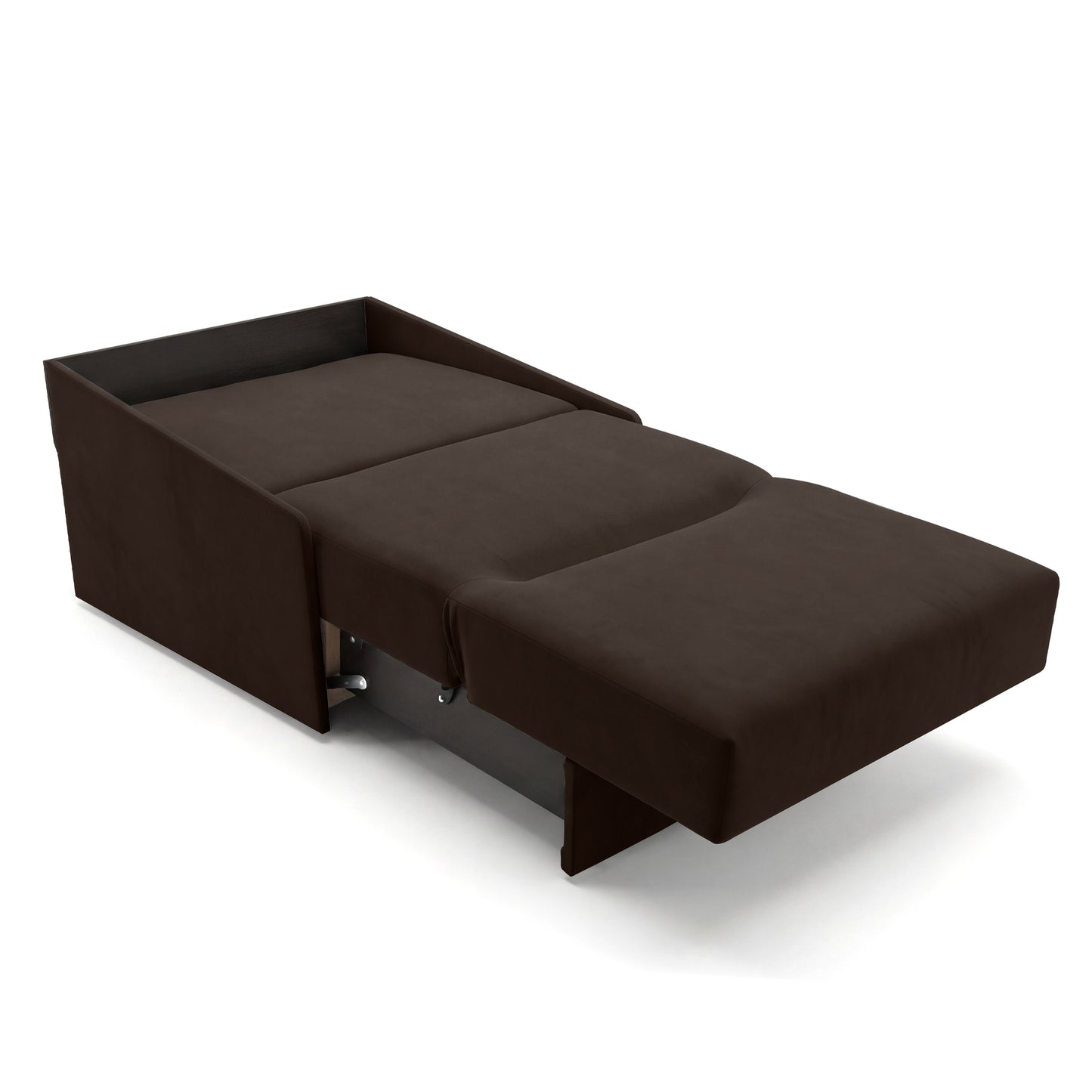 Jupiter Schlafsessel mit Bettkasten & Schlaffunktion 90x105 cm Samt-Velvet Braun