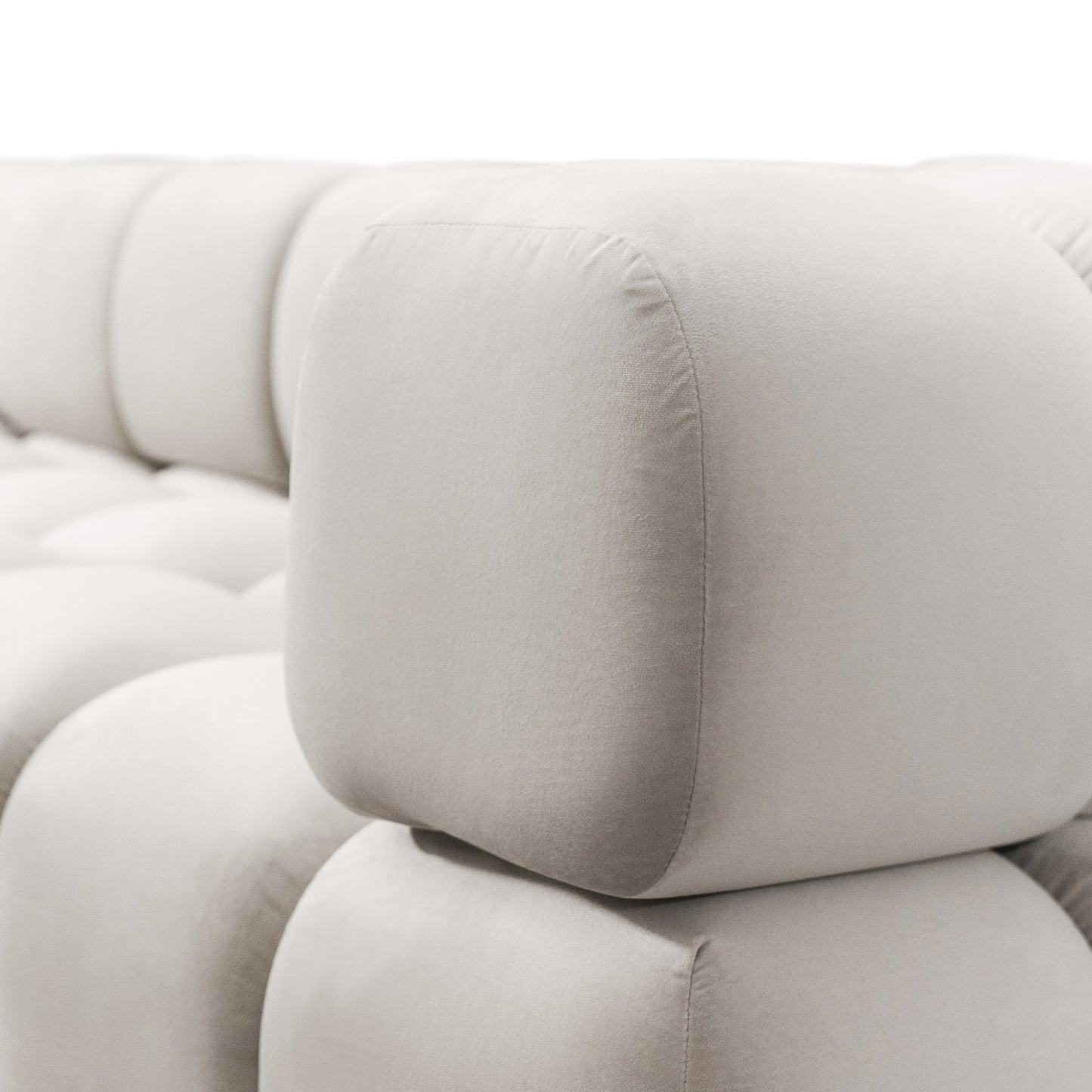 Ecksofa TONDO LC/RC 192x288cm Bluvel 03 Hellgrau