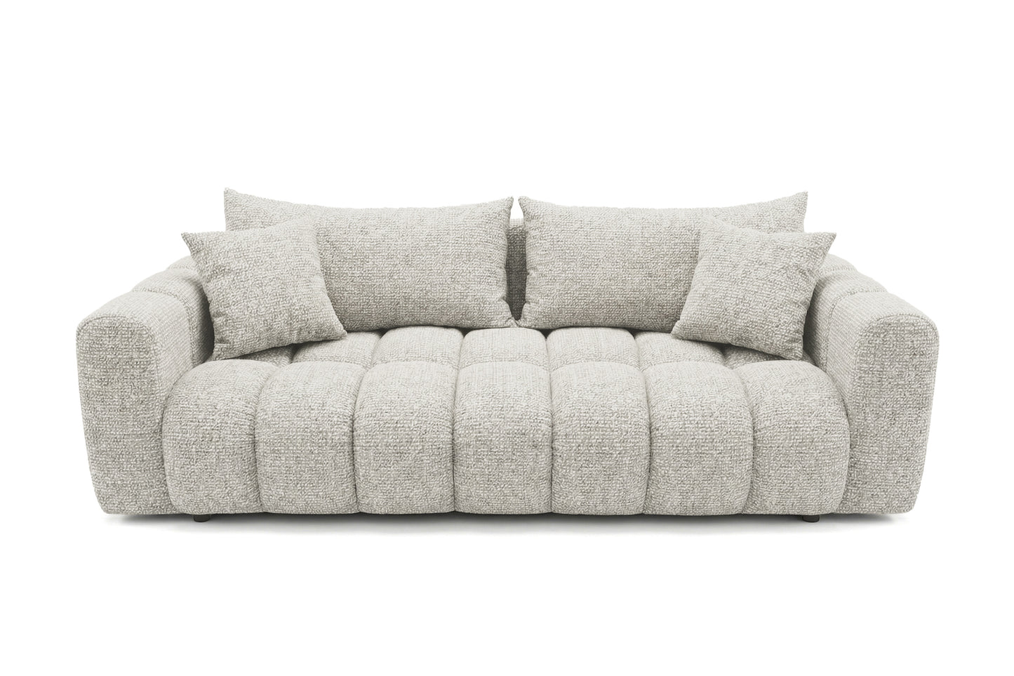 Schlafsofa COSMO 240cm  HR-Schaum  Strukturstoff Puente 09 Beigegrau