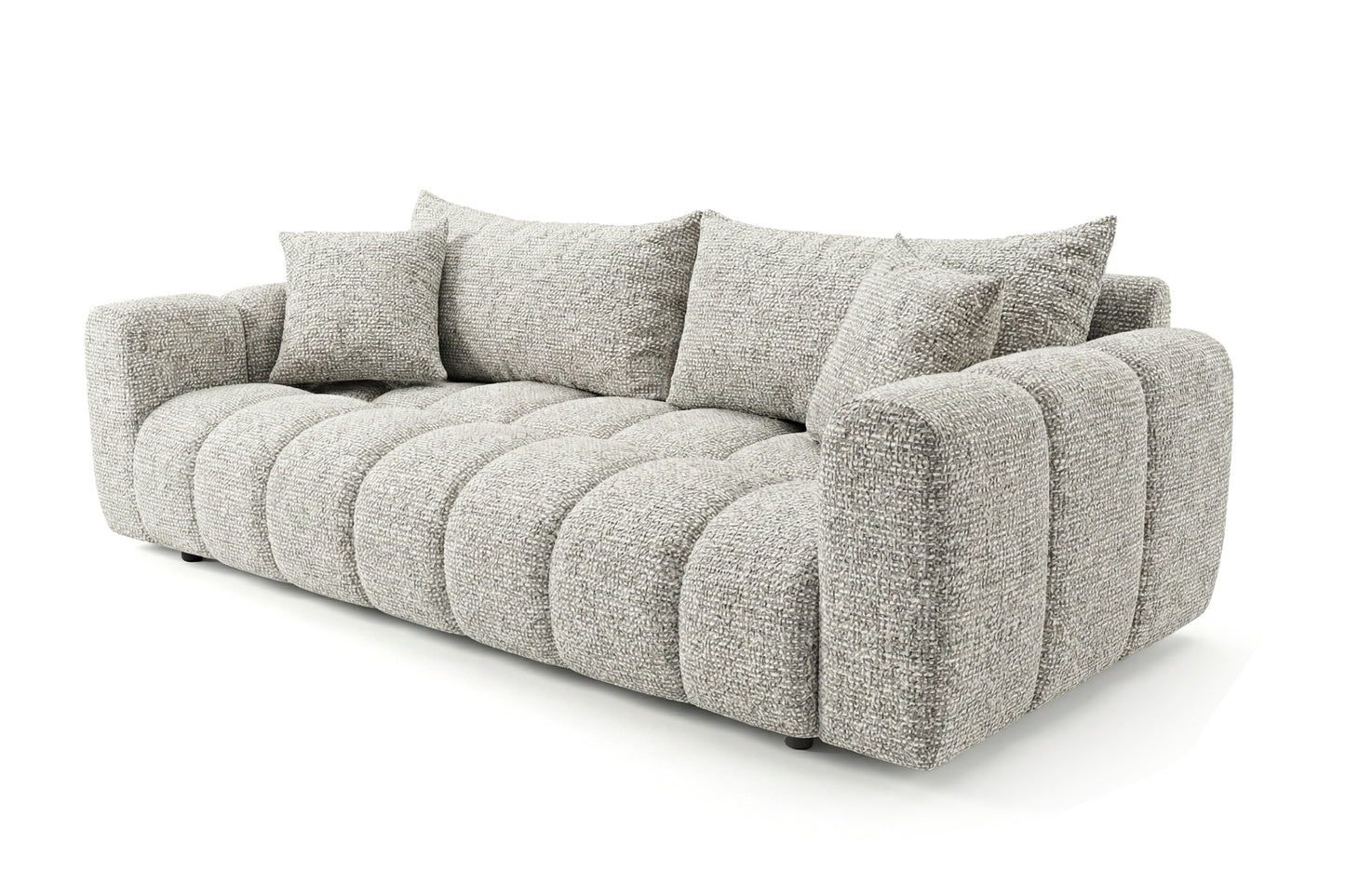 Schlafsofa COSMO 240 cm HR-Schaum Strukturstoff Puente 06 Hellgrau